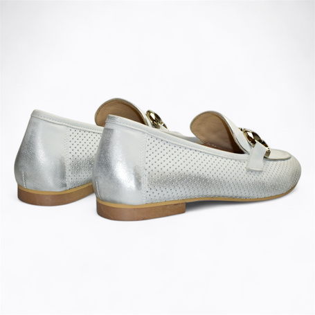 SANORA WOMEN'S SILVER LOW-CUT SHOES