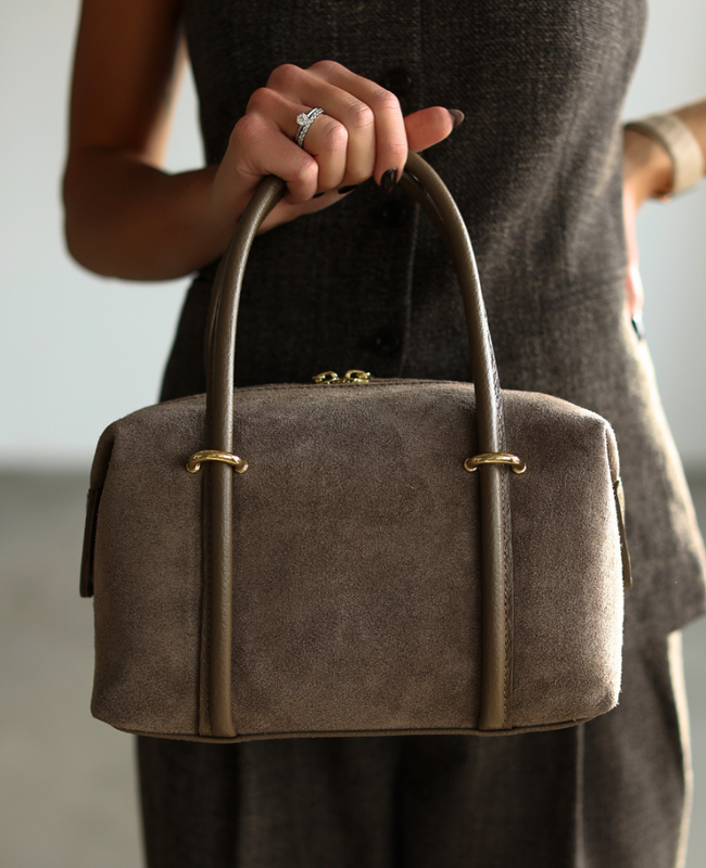 Barleta XS Taupe - Small Leather Trunk