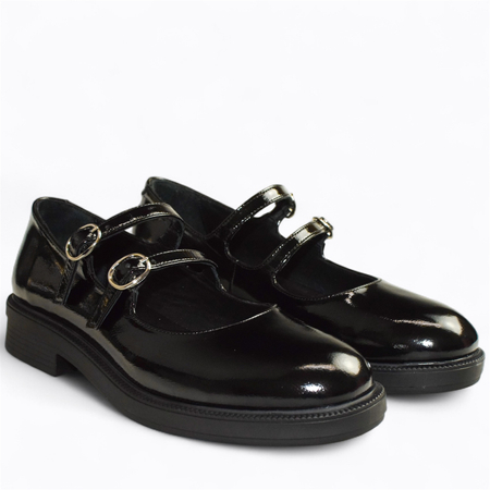 SKÓRZANE CZARNE PÓŁBUTY DAMSKIE KIRELLA