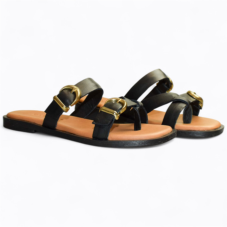 ADRIVIA BLACK WOMEN'S FLIP-FLOPS