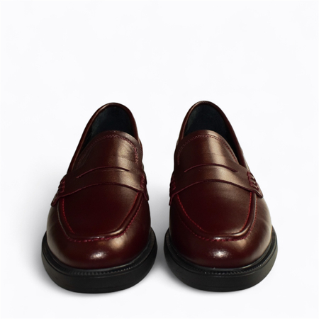 SKÓRZANE BORDOWE PÓŁBUTY DAMSKIE GABELIA