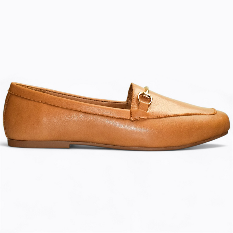 Erissan Women's Red Leather Low-Cut Shoes