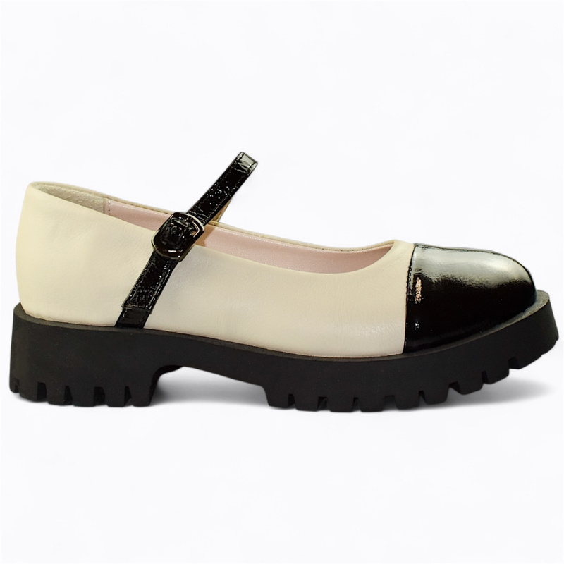 Giselda Beige Leather Women's Shoes