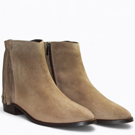 Skórzane szare kowbojki damskie Ordelia