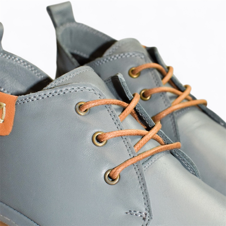 SKÓRZANE DENIMOWE TRZEWIKI DAMSKIE DONTERI