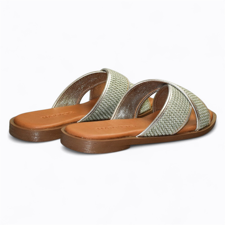 KRIMENA WOMEN'S SILVER FLIP-FLOPS