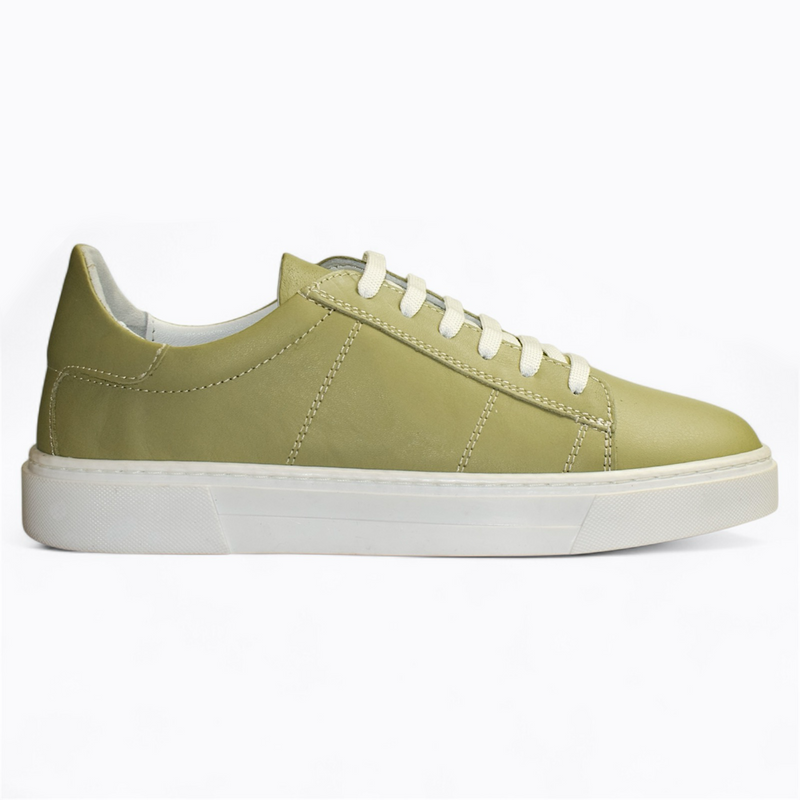 Griveti Women's Mint-Colored Leather Loafers