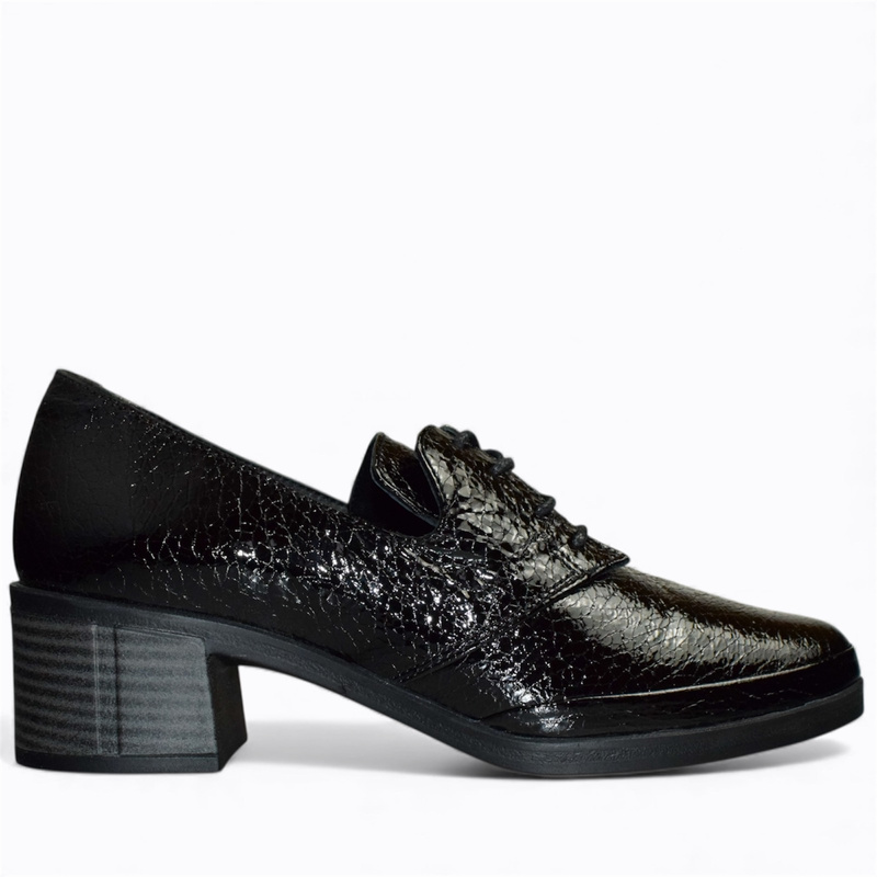 LUTHERA WOMEN'S BLACK LEATHER LOW-TOP SHOES