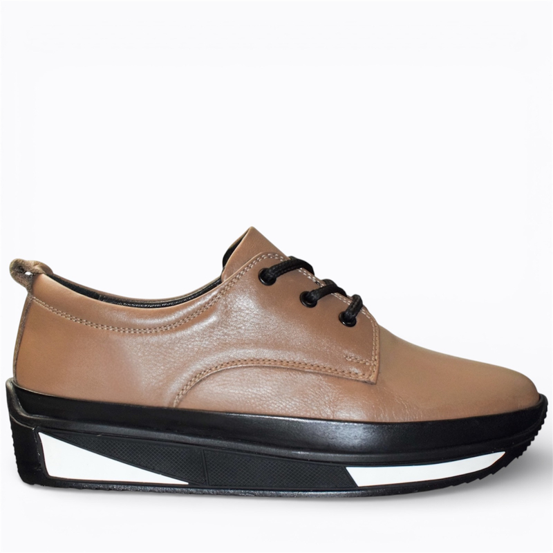 Skórzane szare półbuty damskie Grisane