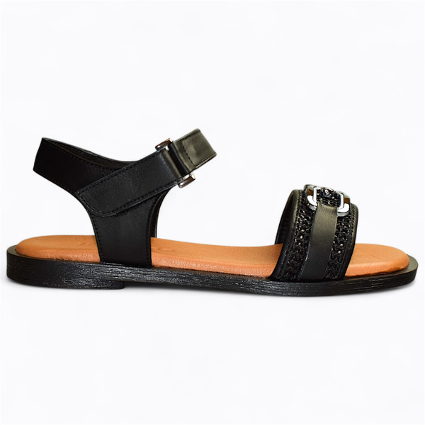 BLACK WOMEN'S SANDALS BY ISLAVIA