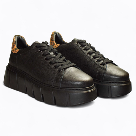 CZARNE SNEAKERSY DAMSKIE LEXERIA