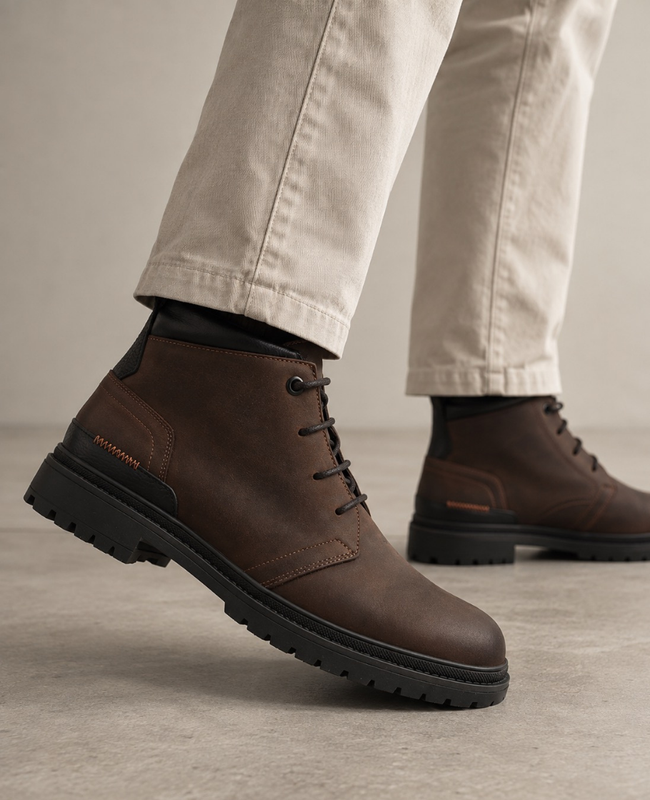 Davison Men's Brown Leather Boots