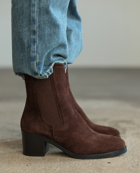 Tiselli Women's Leather Chocolate-Brown Ankle Boots