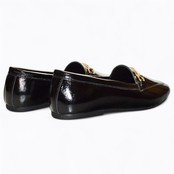 ERISSAN WOMEN'S BLACK LEATHER LOW-CUT SHOES