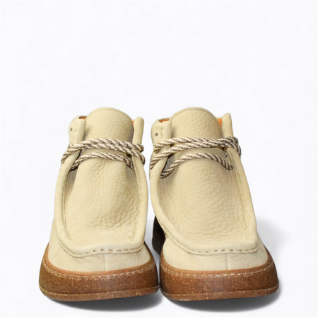 Skórzane beżowe trzewiki damskie Iserlin