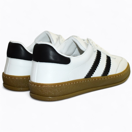 Skórzane białe sneakersy damskie Magline