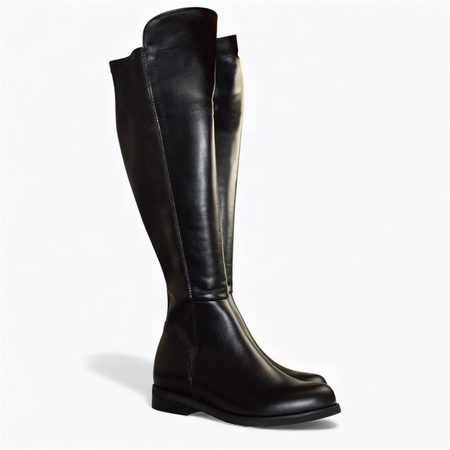 Skórzane czarne kozaki damskie Arnetta