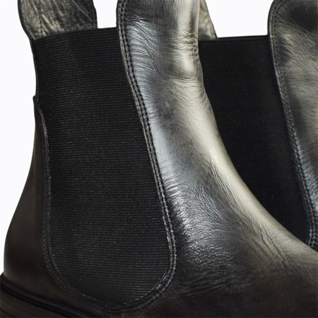 Skórzane czarne sztyblety damskie Micenti