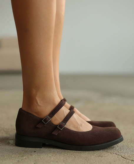 Tonnisa Women's Leather Chocolate-Brown Low-Cut Shoes
