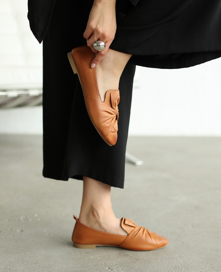 Robinia Women's Red Leather Low-Cut Shoes
