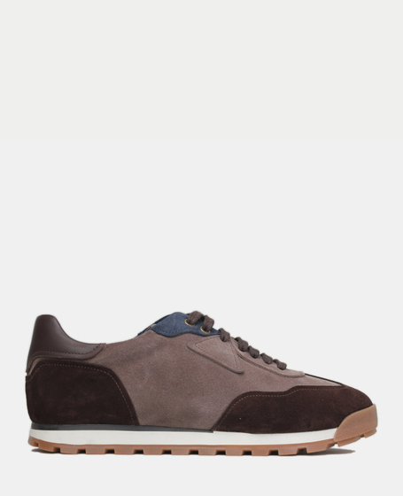 Skórzane taupe sneakersy męskie Steller