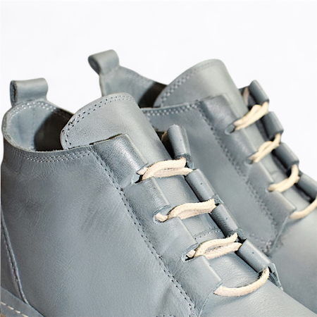 SKÓRZANE DENIMOWE TRZEWIKI DAMSKIE MIRELIS