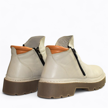 Skórzane szare trzewiki damskie Zirelle