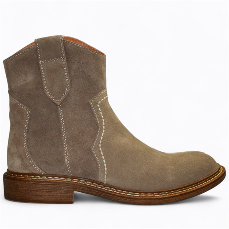 Dimiria Women's Gray Leather Cowboy Boots