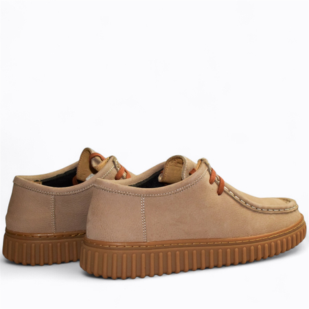 SKÓRZANE BEŻOWE PÓŁBUTY DAMSKIE VIRETIA