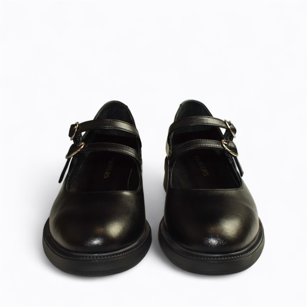 Kirella Women's Black Leather Low-Cut Shoes