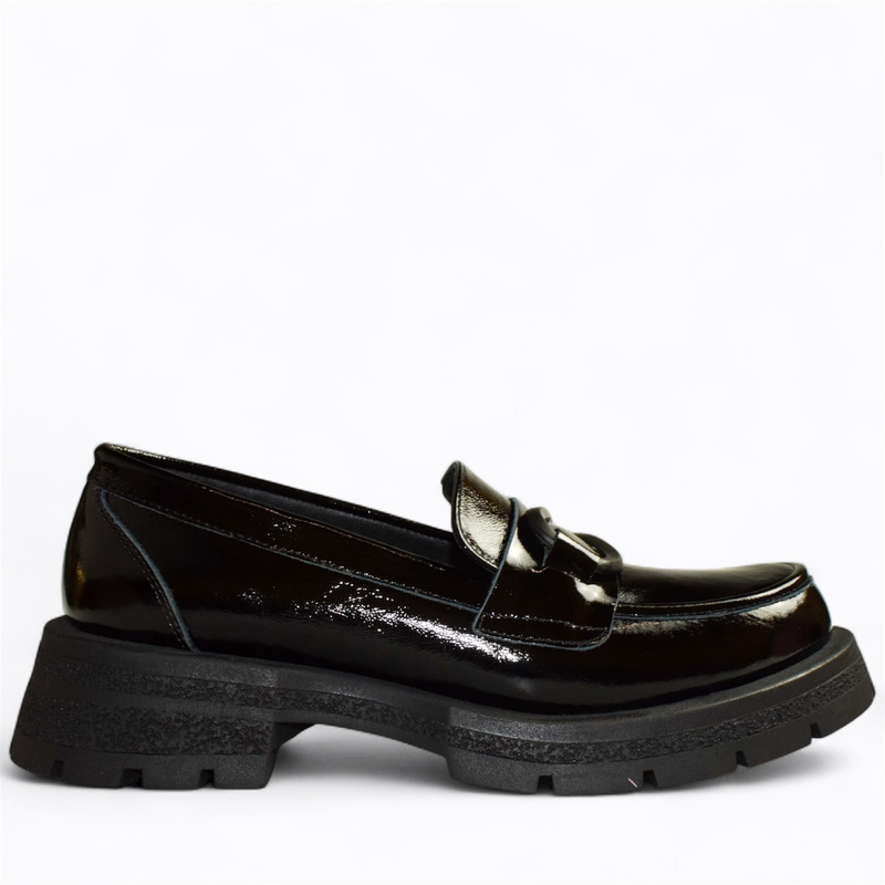 Fernandi Women's Black Leather Low-Cut Shoes
