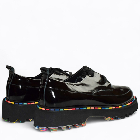 SKÓRZANE CZARNE PÓŁBUTY DAMSKIE OLIMIRA