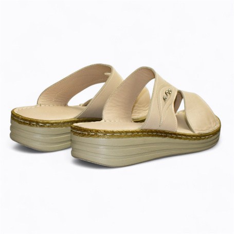 JANTRIA BEIGE WOMEN'S FLIP-FLOPS