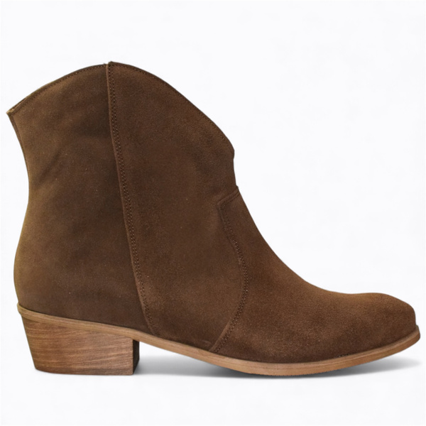 Seguara Women's Leather Chocolate-Brown Cowboy Boots