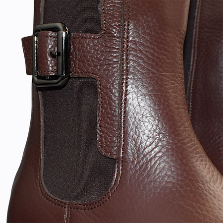 Skórzane brązowe sztyblety damskie Zemilta