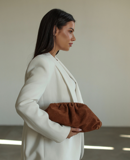 Millysa Rudy - Leather Clutch with Ruffles