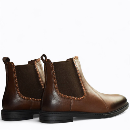 Galvina Women's Brown Leather Ankle Boots