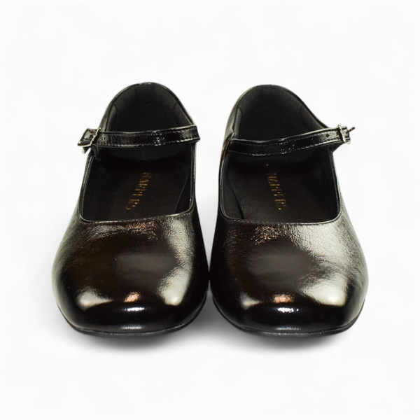 Rohilia Women's Black Leather Low-Cut Shoes