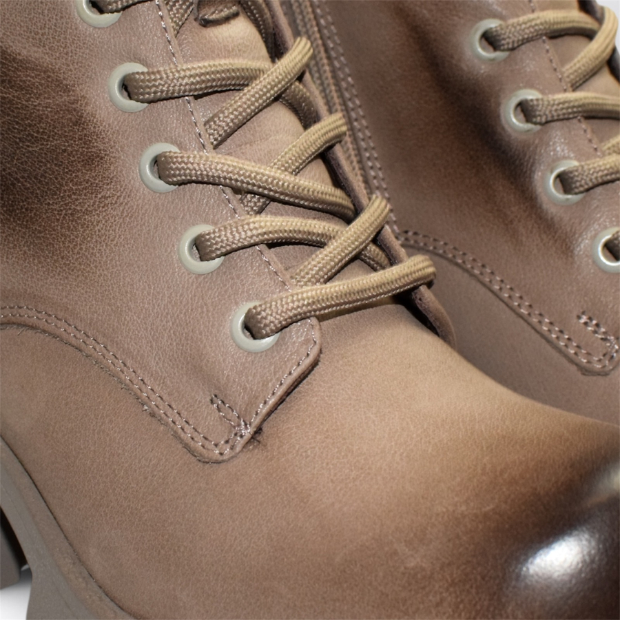 Skórzane szare botki damskie Isadora