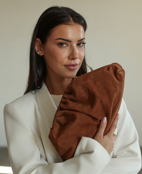Millysa Rudy - Leather Clutch with Ruffles