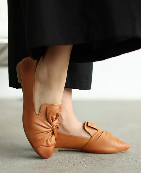 Robinia Women's Red Leather Low-Cut Shoes