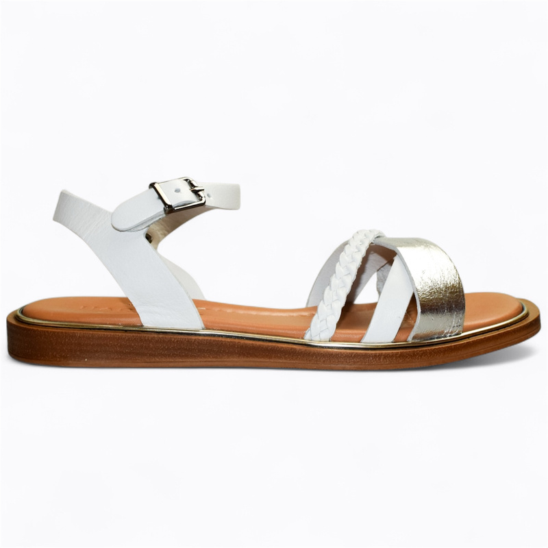 NISADIA WHITE WOMEN'S SANDALS