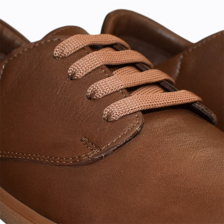 Skórzane brązowe półbuty damskie barefoot Serilda