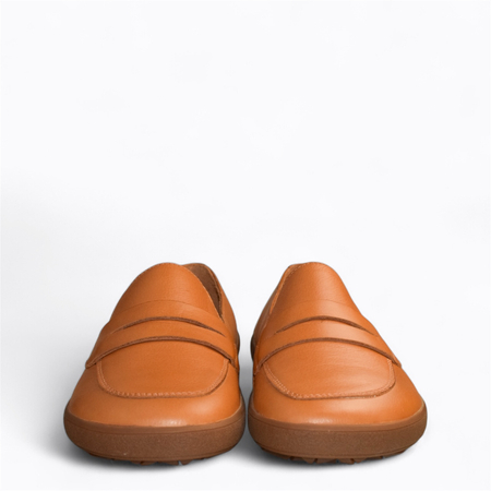 SKÓRZANE RUDE PÓŁBUTY DAMSKIE BAREFOOT FENARIA