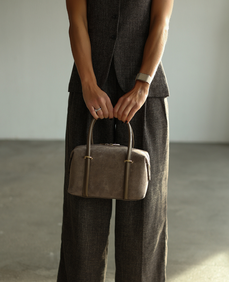 Barleta XS Taupe - Small Leather Trunk