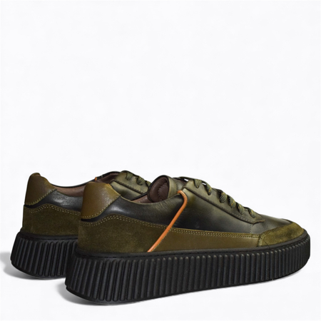 Zielone półbuty męskie Brithus