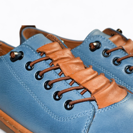 Skórzane denimowe półbuty damskie Ronisia