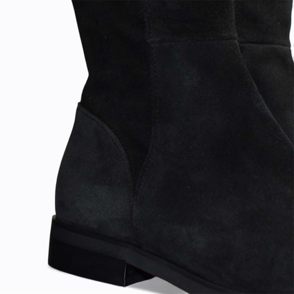 Arnetta Women's Black Leather Knee-High Boots