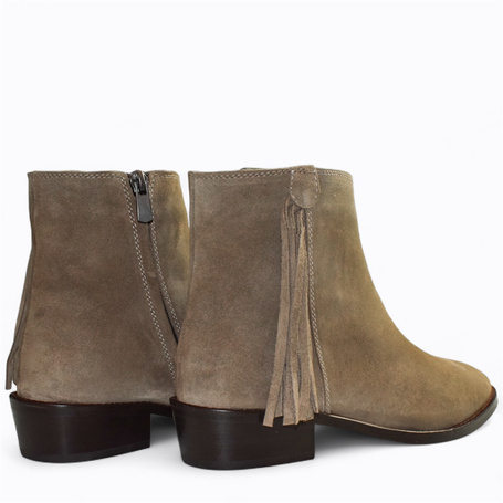 Ordelia Women's Gray Leather Cowboy Boots