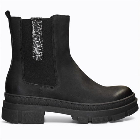 Kanna Women's Black Leather Ankle Boots